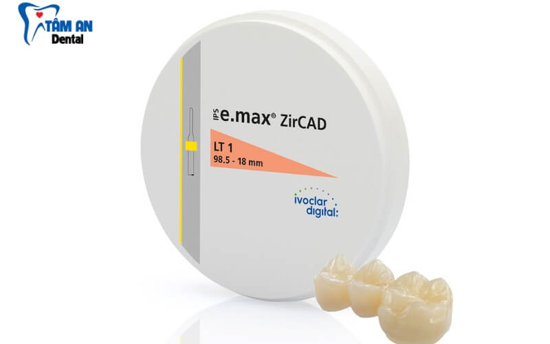 Răng sứ Emax ZirCAD được làm từ zirconium oxide kết hợp với lithium disilicate